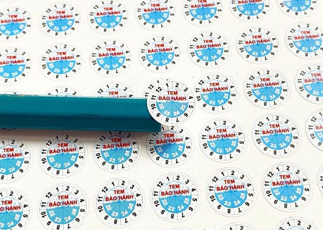 In tem chống giả vỡ tròn In tem chống giả vỡ tròn